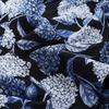 Zhaojun Mulberry Silk Hydrangea Print Short-Sleeve Dress