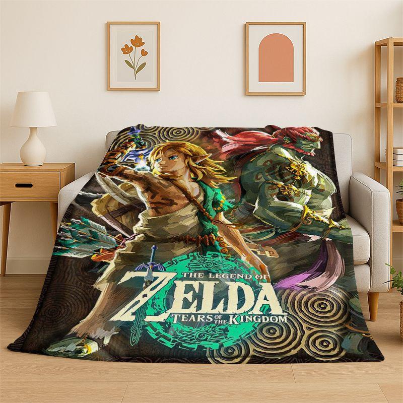 Classic Z-Zelda Cartoon Games Soft Flannel Throw Blanket,Cozy Blanket for Bed,Couch,Sofa,Bedroom,Living Room,Picnic Kids Camping