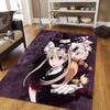 Soul Eater Flannel Pattern Square Carpet,Area Rug,Carpet Rug for Living Room Bedroom Sofa Playroom Decor,Non-slip Floor Mat