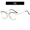  Retro Oversized Cat Eye Women Metal Glasses Frame Fashion Clear Anti-Blu-Ray Eyewear Men Optical Computer Square Frames