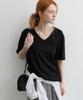 Nounbeleo Loose Fit V-Neck T-Shirt [Knss09Ts08]_Black