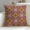 classic pattern Indian Ethnic Pattern Cushion Cover Soft  EasyWash Pillow Case  Versatile for Couch Bed Travel and Office