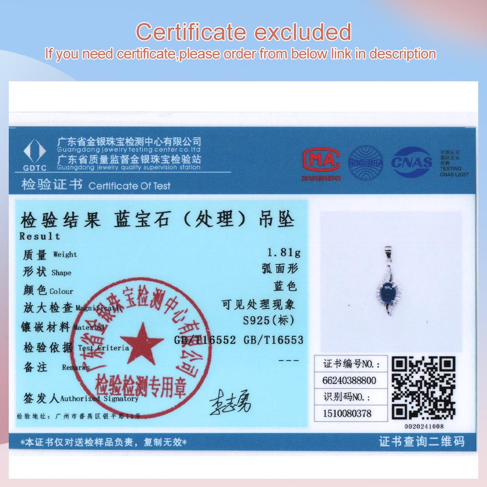 Collar colgante de plata con zafiro de cristal relleno natural, piedra natal de septiembre de lujo, regalo para aniversario, banquete y cumpleaños para dama