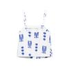   European and American Style New Women's Clothing, Neckline Buttoned Spaghetti Strap Top, Bow Nine-tenth Wide-leg Pants