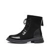 Round Heel Martin Boots British Short Boots Lace-Up Boots French Single Boots Skinny Skinny Boots