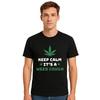 Keep Calm It's A Weed Cough T-Shirt Funny For Mens Weed Novelty Joke Tee Top