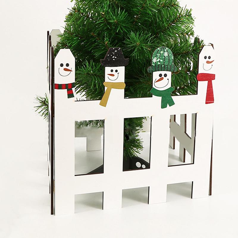 2ΤΜΧ Φράχτης Δέντρου Πάρτι Διακόσμηση Δέντρου Διακόσμηση Αυλής Φεστιβάλ Χριστούγεννα Ξύλινος Φράχτης 30 * 30εκ