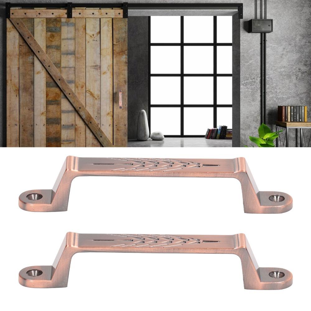 2pcs Easy Install Barn Door Pulls With Screws Sliding Door Pulls Heavy Door Handles Cabinet