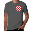 Croatian Checkerboard Croatia Coat Of Arms Tshirt Plus Size Workout Short Sleeve Top Tshirt