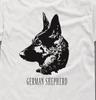 Deutscher Schäferhund T-Shirt, Minimalistisches GSD Hundeshirt, Geschenk für Deutschen Schäferhund