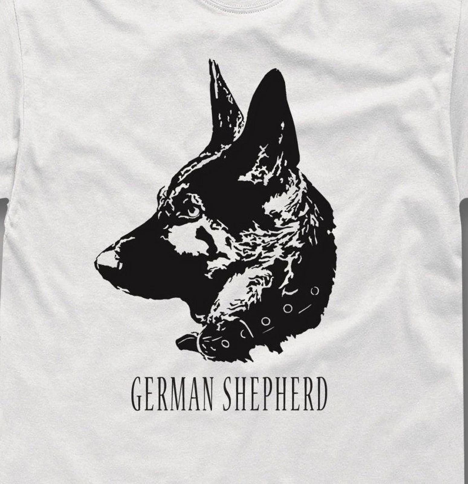 German Shepherd T-Shirt, Minimalist GSD Dog Shirt, German Shepherd Gift XXXL