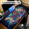 Music Theme Personalized Mouse Pad Custom Name Text Non Slip Desk Pad For Laptop Office Desktop