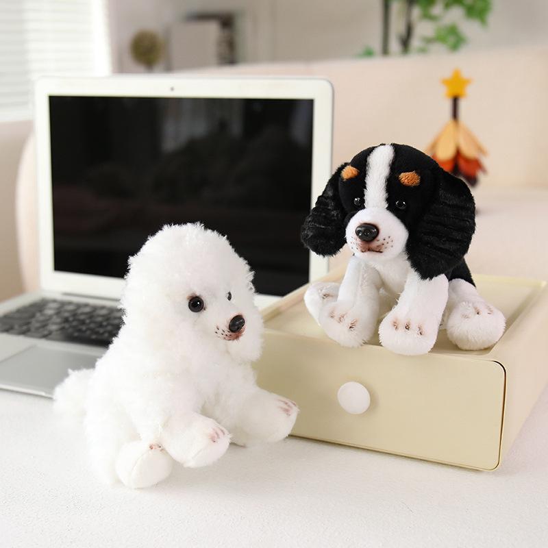 Small Plush Dolls: Spotted Pomeranian, Pug, Yorkshire Terrier, Prince Poodle, Lion, Panda, Brown Bear