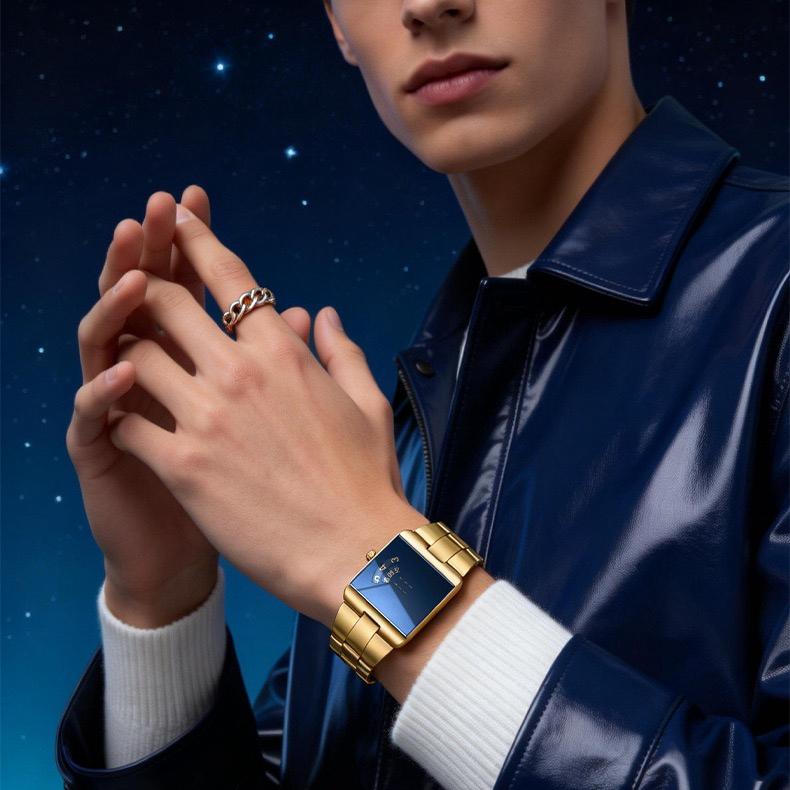 Quadratische Uhr Herren Mode Quarz Uhr Luxus Herren Business Uhr Elektronische Armbanduhren Herren Uhr