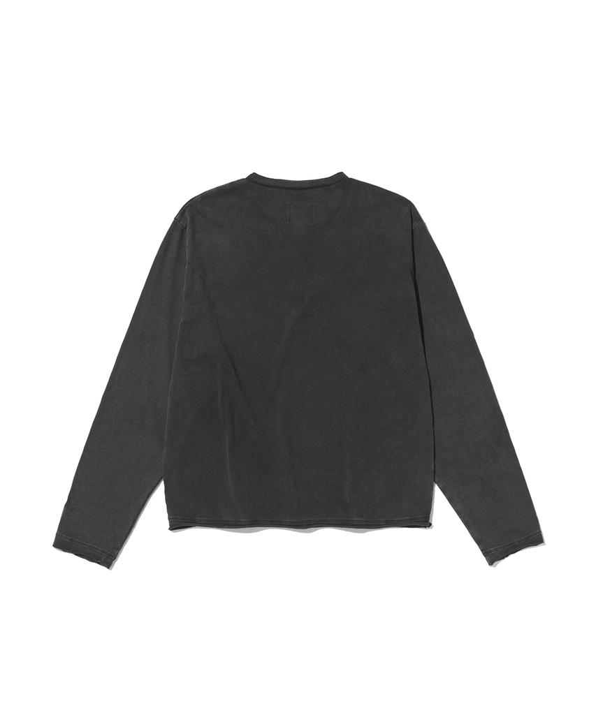 SUADE Washed Henley Neck [Washing Black]