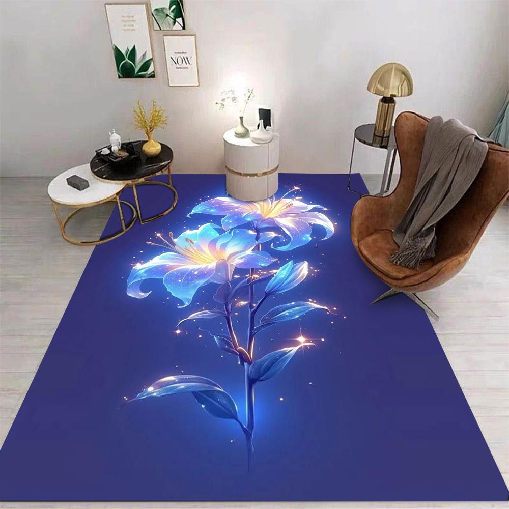 Flower Carpet Cartoon Living Room Bedroom Kitchen Sofa Table Balcony Rug Non-slip Washable Mat Exquisite Home Ornaments