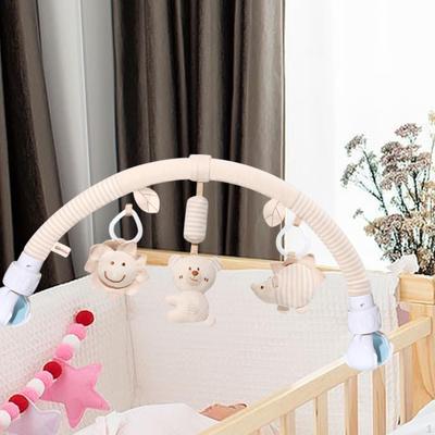 Baby Stroller Arch Toy Hanging Rattle Cartoon Soft Portable Travel Activity for Car