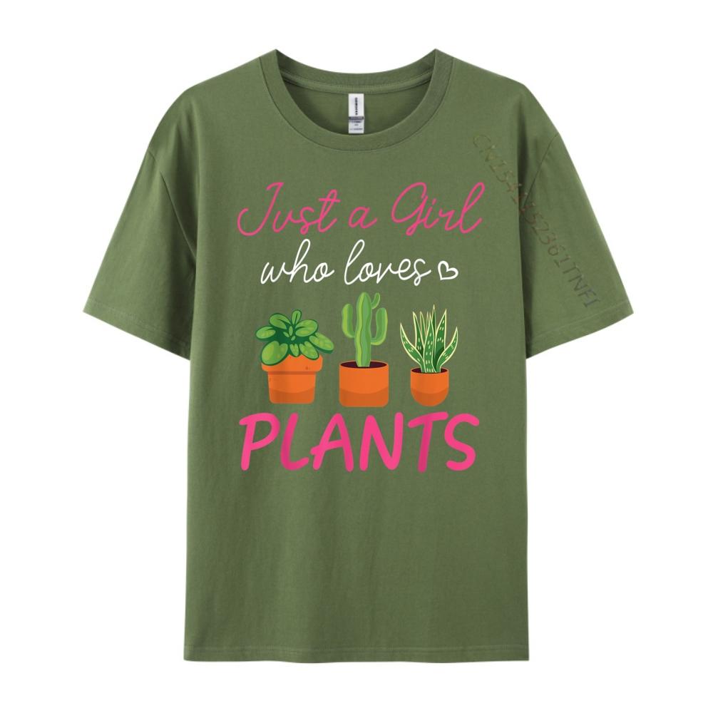 Plant Shirt Plant Girl Planting I Love Plants Camisas Basicas Hombre Tee Shirt Men Tshirts Happy New Years