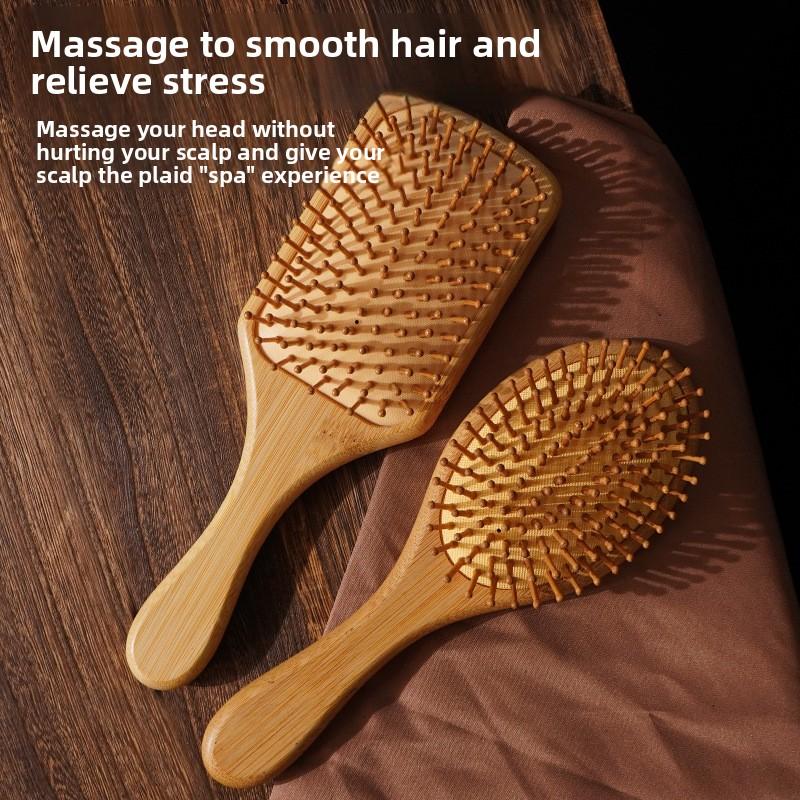 Massage comb Female household wood soft tooth air cushion comb portable fluffy hair comb hair styling comb