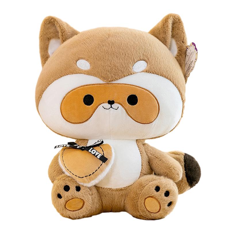 Plush Sitting Raccoon Doll Stuffed Animal Bedtime Companion Room Decor Kid Gift
