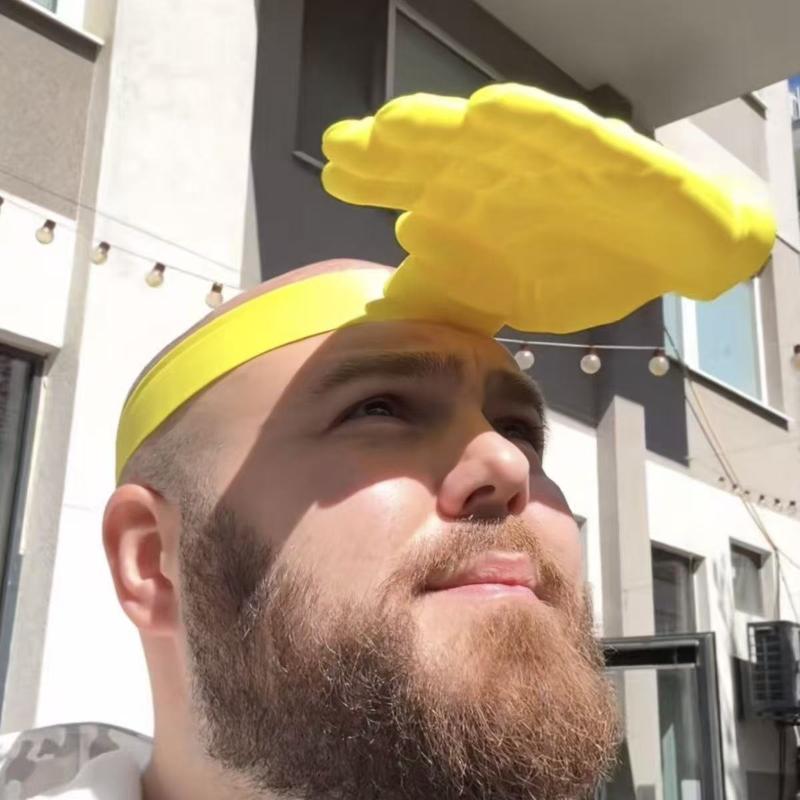 Funny Hand Sun Visor Hat Novelty 3D Palm Shape Sunshade Headband Creative Sun Cap For Summer Beach Party Outdoor Unisex Gag Gift