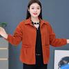Mom's Premium Corduroy Jacket: Versatile, Loose-Fit Casual Top for Middle-Aged and Elderly Women - Spring and Autumn Wear