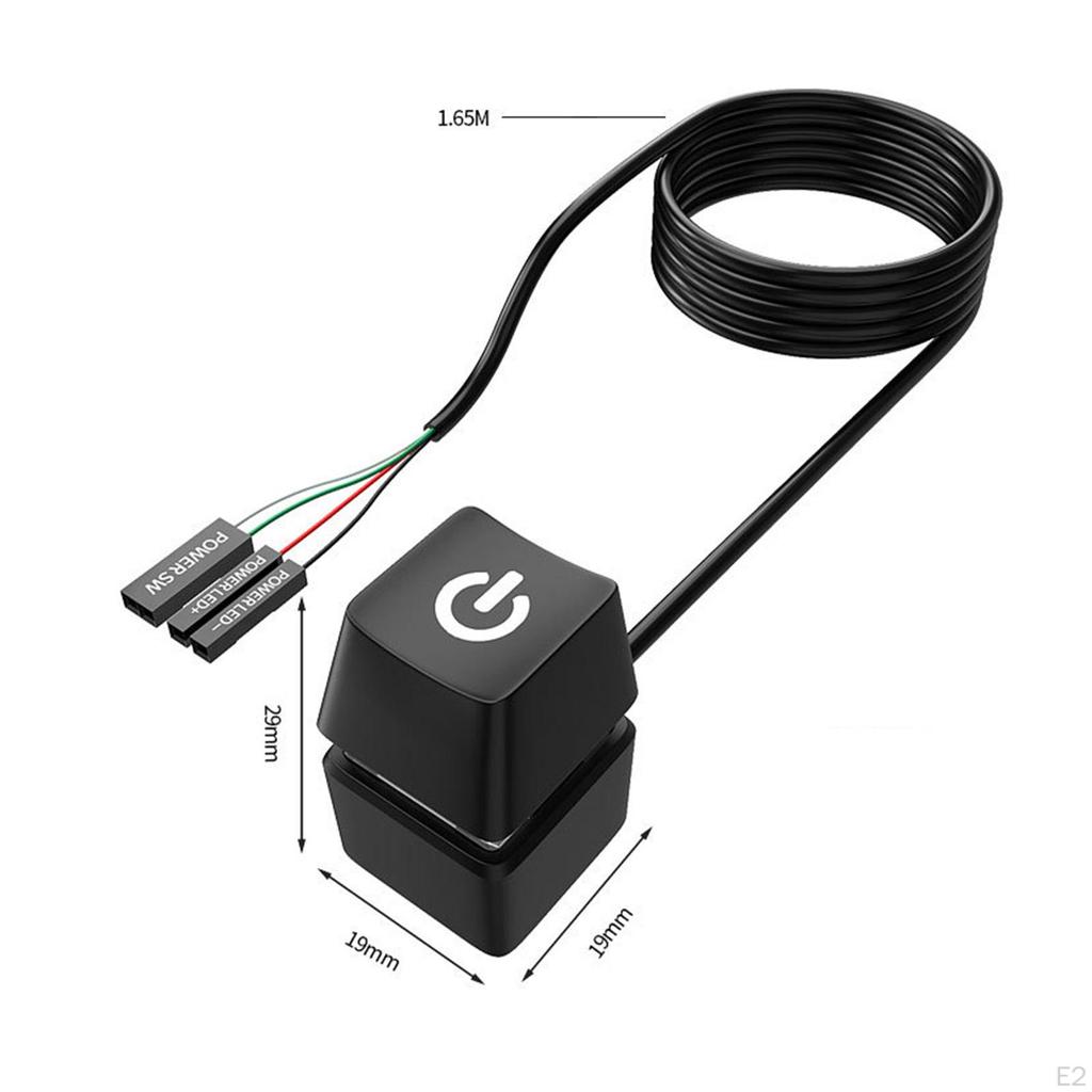 Desktop Computer Power Switch PC on Off Button Accessories, Portable