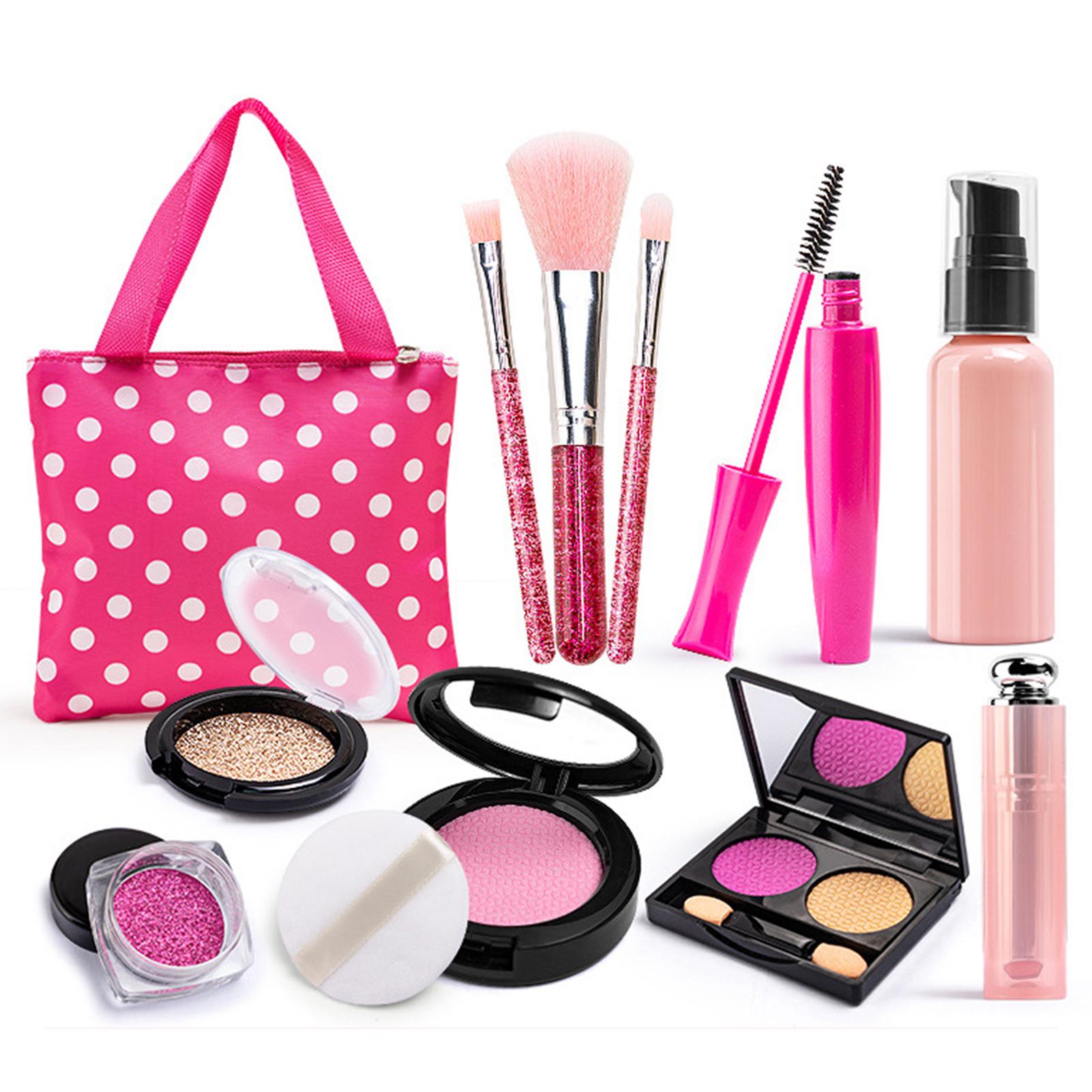 

11/21Pcs Fake Makeup Kit Toys Portable Washable With Storage Bag Child Simulated Play Makeup Toys For Children Birthday Gift