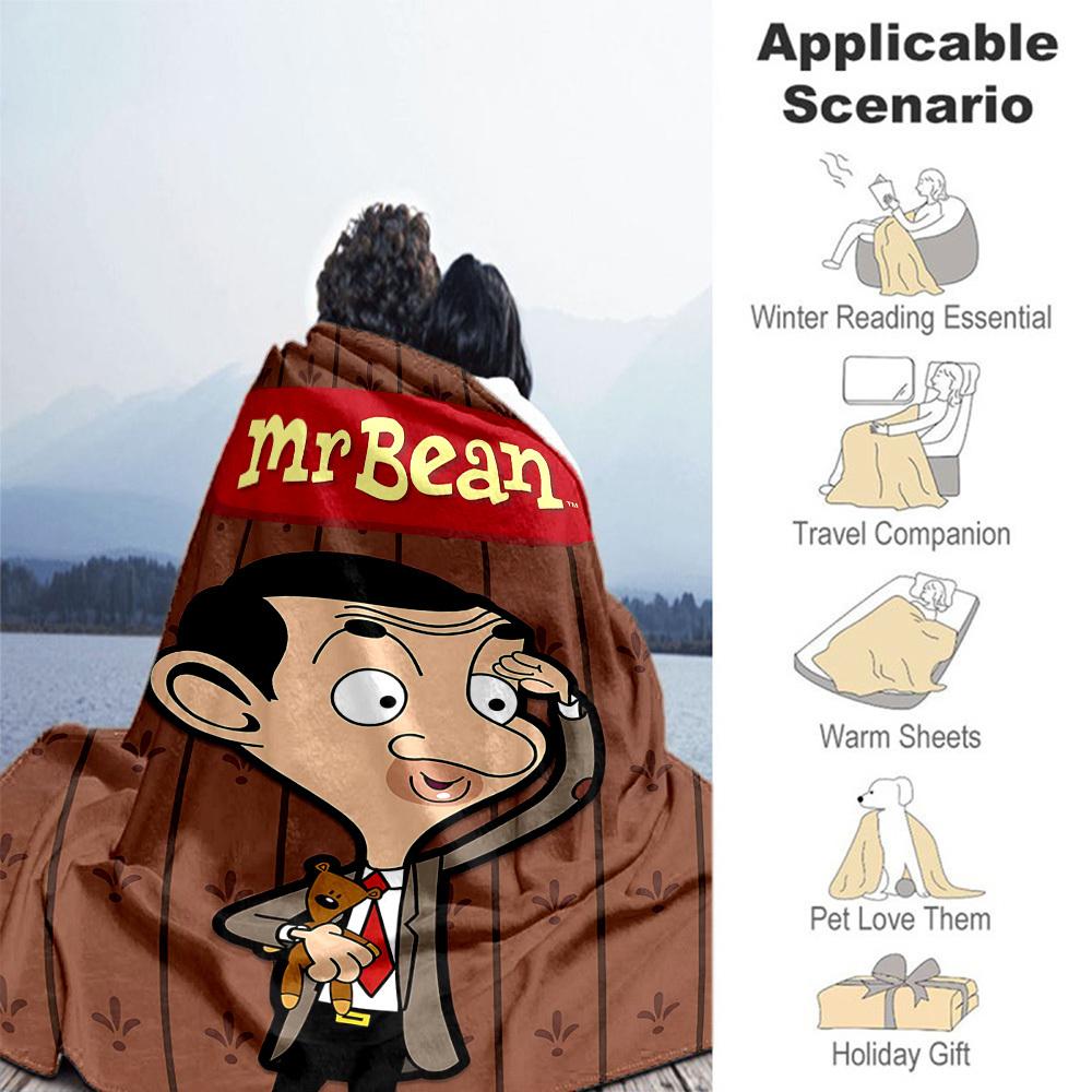 1pc Cartoon Character Outdoor Blanket Lightweight Flannel, Soft & Warm, All Season Use for Sofa, Outdoor, Camping, Living Room, Office, Chair