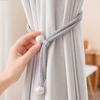 2Pcs Faux Pearl Curtain Tieback, Adjustable Window Curtain Holders Ties Backs, Drape Curtain Holdbacks for Home, Bedroom Decoration