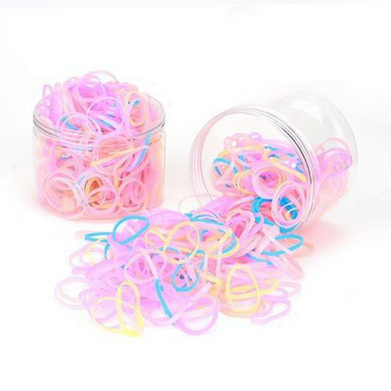 Disposable Rubber Hair Bands for Girls and Babies, Strong Grip, Gentle On Hair, Colorful Hair Accessories.