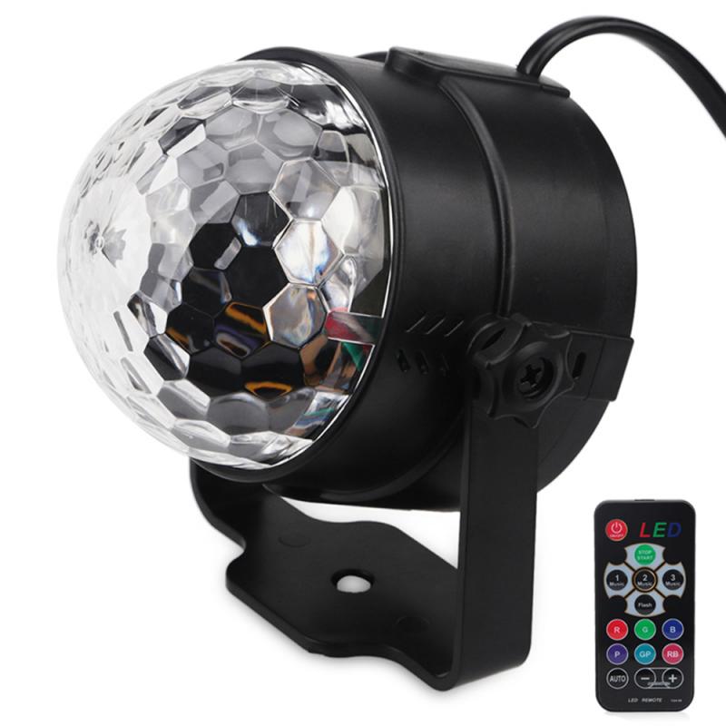 RGB Disco Ball Party Lights DJ Disco Light LED Projector Strobe Lamps Birthday Party Car Club Bar Karaoke Xmas Sound Lights