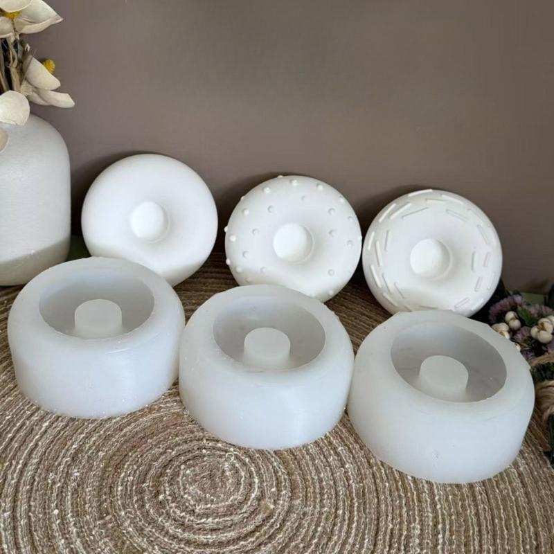 Flexible Starke Silikon Runde Kerzenhalterform Für DIY Handgemachte Bastelarbeiten Und Harzgießprojekte