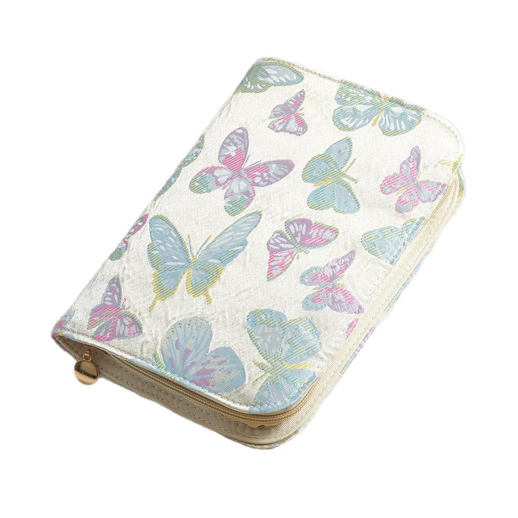 Luxury Jewelry Organizer Book Case Zipper Travel Velvet Storage Bag for Rings Earrings Necklaces