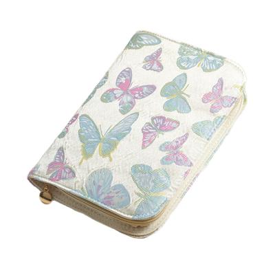 Luxury Jewelry Organizer Book Case Zipper Travel Velvet Storage Bag for Rings Earrings Necklaces