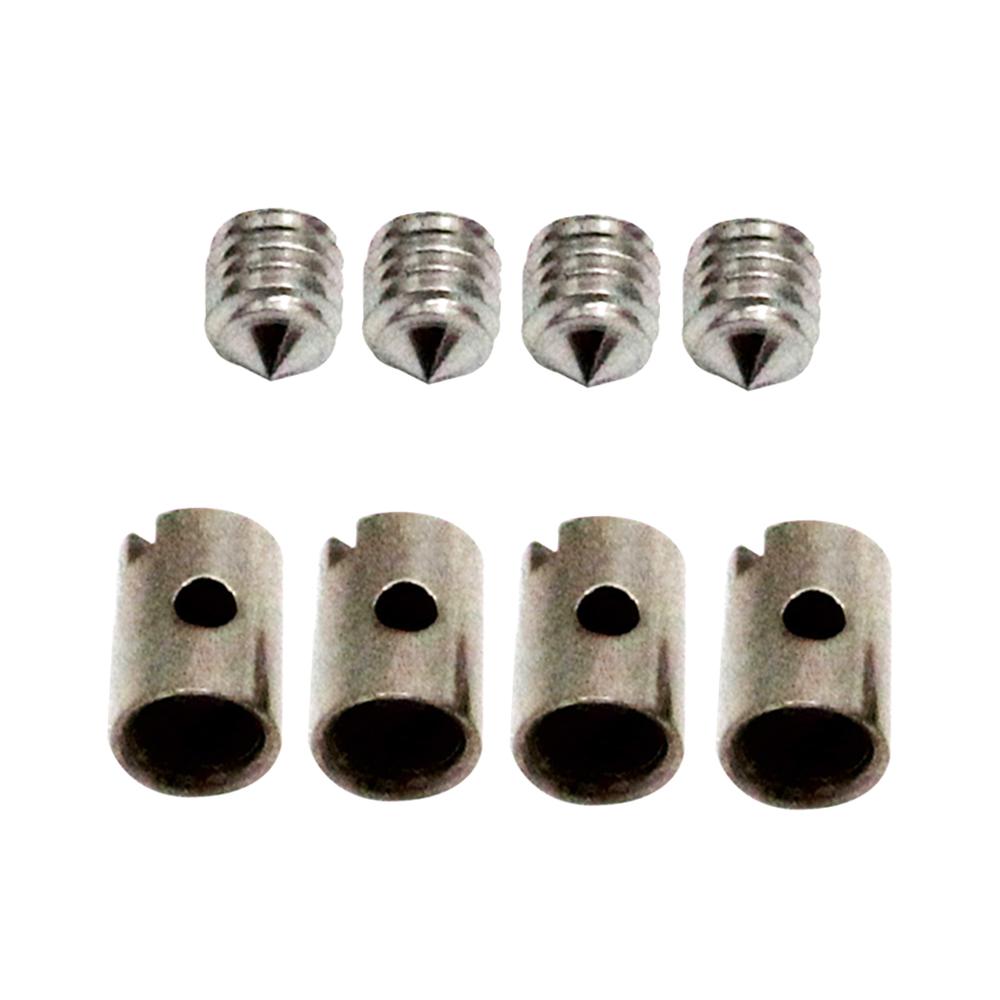 5mm Metal Cable Nipples with Screws, Solderless Installation, Proof, for Throttle and Carb Cables