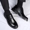 Fashion Spring New Men's Comfortable Leather Lace Up Casual Leather Shoes Fashionable Men's Breathable Business Casual Wedding Shoes