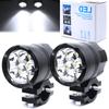 Motorcycle Fog Lamp LED 6 LED Headlight, 24V Universal LED Work Light, Car
