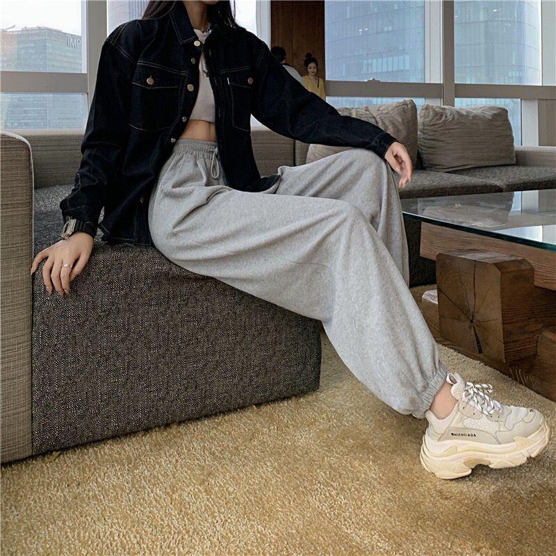 Női Szürke Határon Túli Harem Leggings - Alkalmi Tavaszi/Nyári Divatos Vékony Egyenes Nadrág