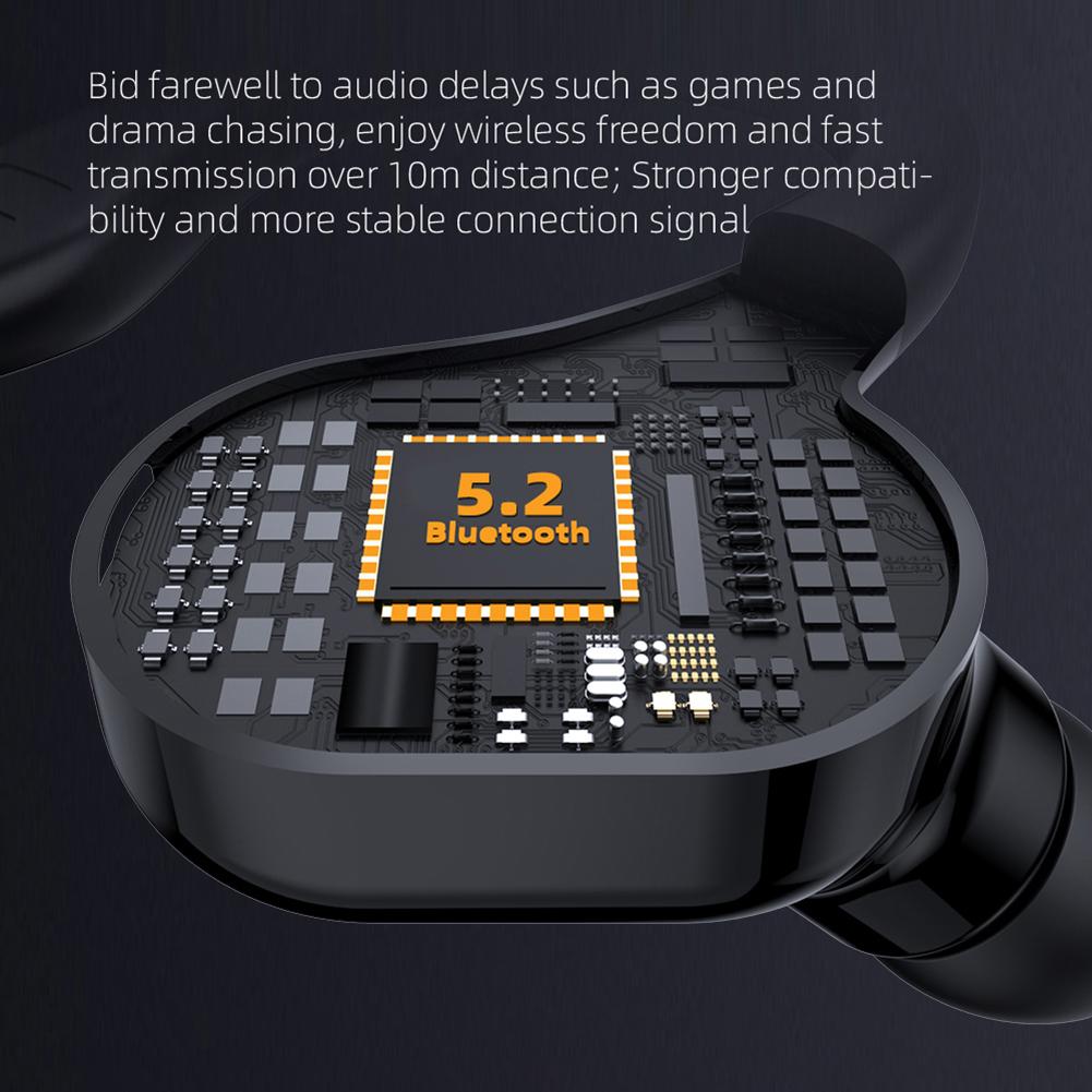 M-F8 Waterproof Hanging Single Ear Earbuds Bluetooth-compatible 5.2 Noise Cancelling Sports Wireless Business Headphones Headset