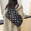 Yogodlns Simple Polka Dot Tote Bag Lightweight Nylon Handbag Women Casual Commute Shoulder Bag Large Capacity Sports Foldable Storage Bag