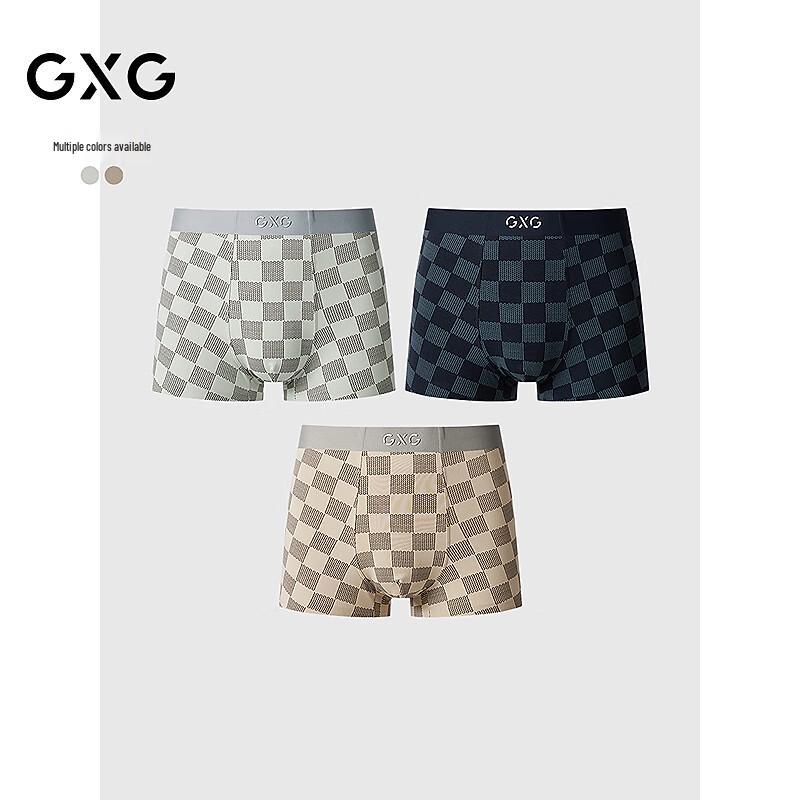 

Мужские хлопковые боксеры-брифы в клетку GXG (3-Pack) XL