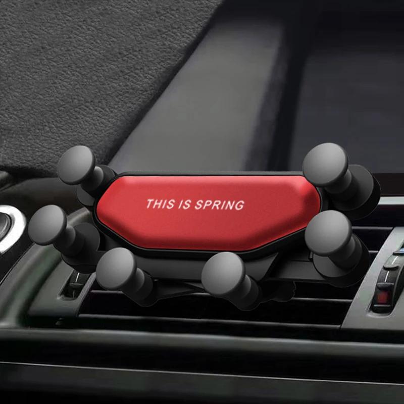 Universal Car Gravity Air Vent Phone Holder Bidirectional Horizontal Power Stand GPS Support For Samsung Xiaomi Auto Accessories