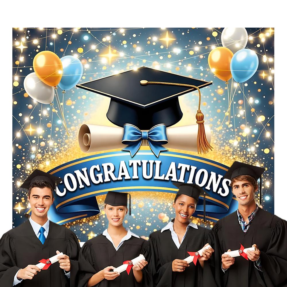 Congratulations Graduation Decor Graduate Party Decoration Prop Ceremony Background Congratulations Photo Booth Backdrop Party