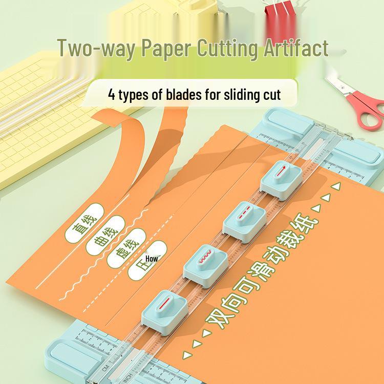 4-in-1 Multifunctional A4 Paper Cutter with Switchable Blades for Photo and Card Cutting