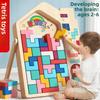 Le attività padre-figlio con i blocchi da costruzione Tetris sviluppano il pensiero cerebrale e allenano i bambini a pensare ai puzzle.