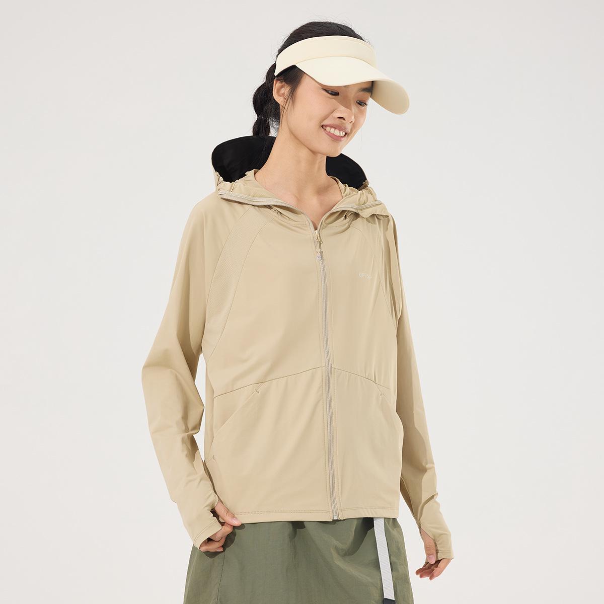 

Jiao Xia Женская одежда для защиты от солнца из ледяного шелка: Дышащий, блокирующий УФ-лучи, быстросохнущий, охлаждающий с широкими полями для лета. Large