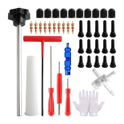 Professional Tire Valves Stem Replacement Tool Set Includes 45 Piece Cores Puller & Installer for Various Vehicle Types