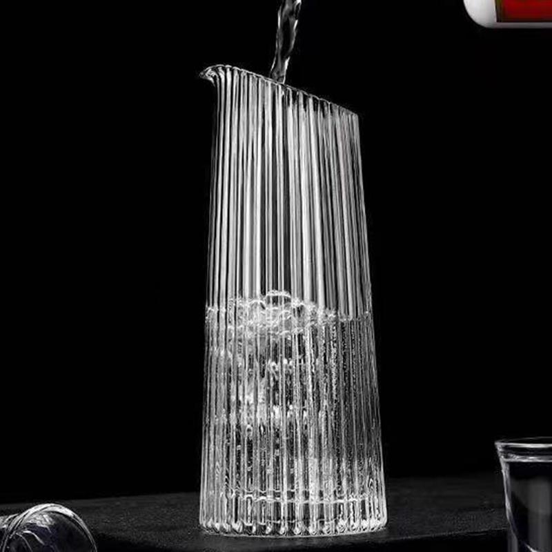 125ml Weindispenser Vertikal gestreift Spirituosenwerkzeug Haushalt Kristallglas Transparent Kleine Kapazität Tassen für Bar Großhandel Tassen