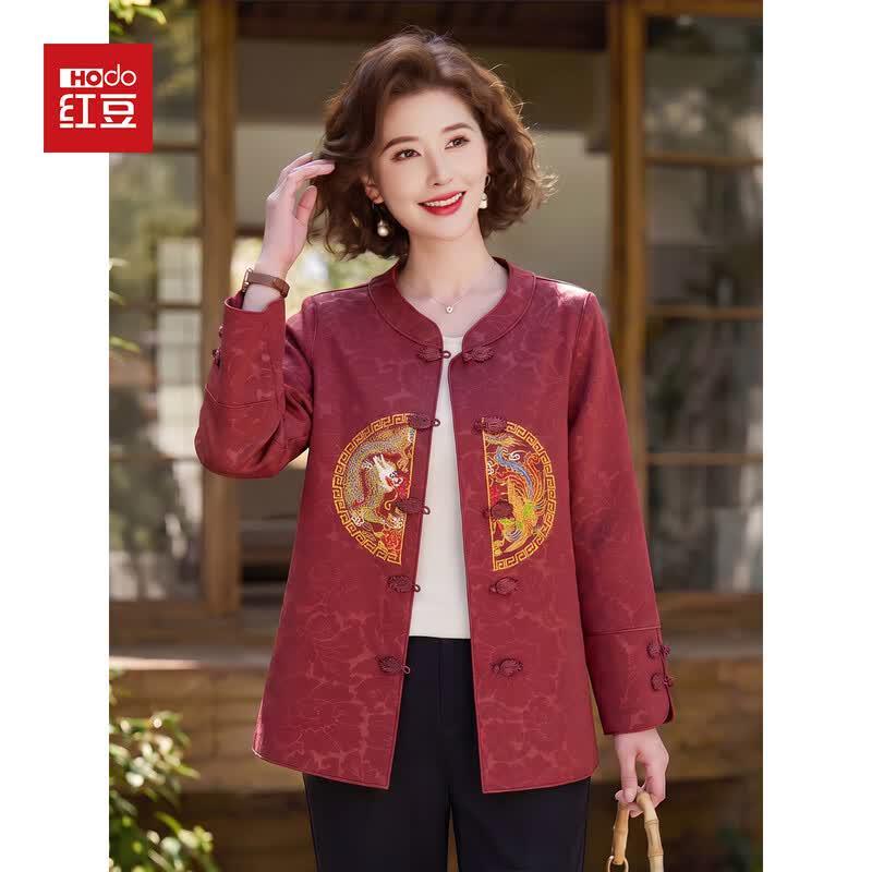 Hodo Women's New Chinese Style Dragon Phoenix Embroidery Cardigan